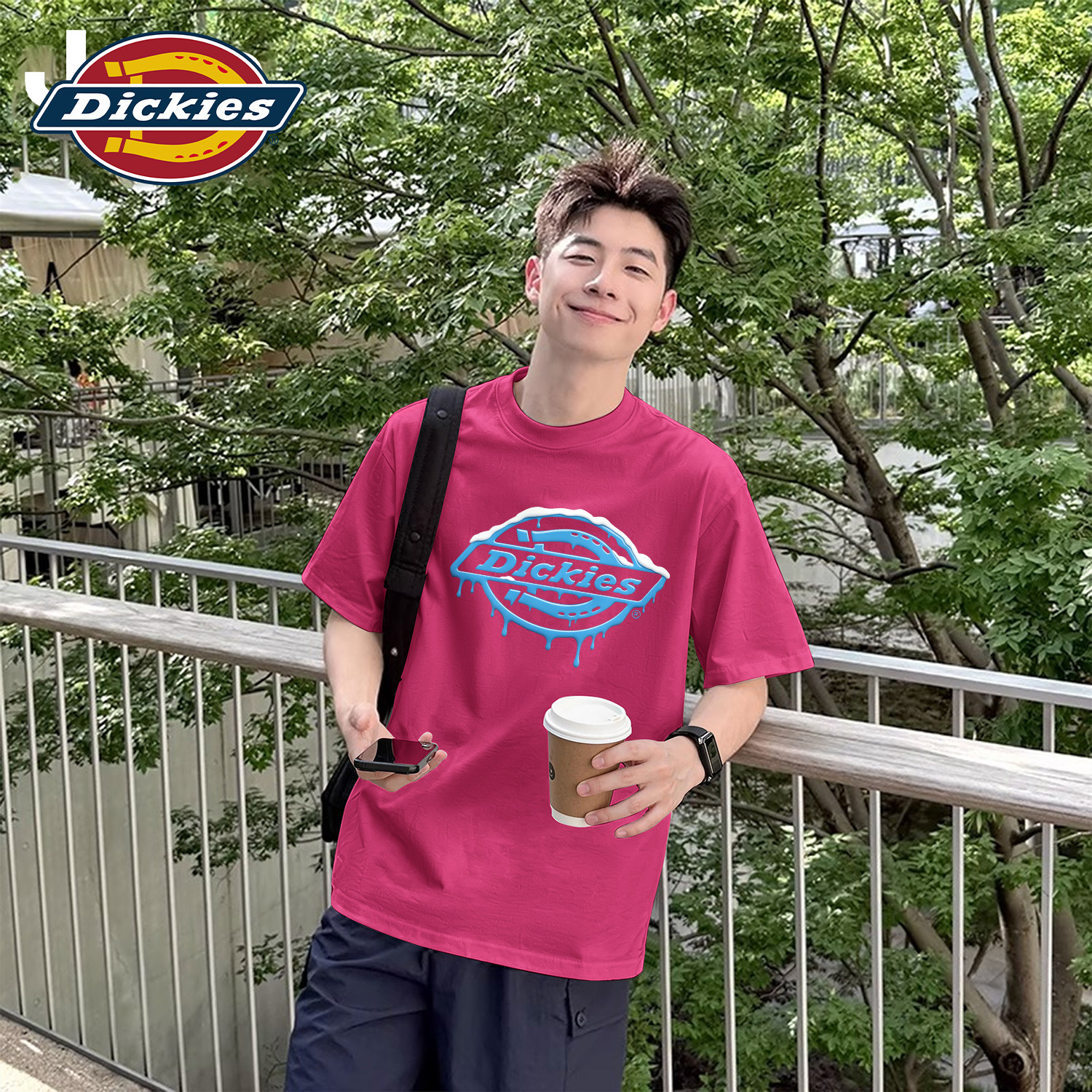 Dickies美式短袖男款潮流印花休闲T恤2026新款夏宽松透气纯棉上衣