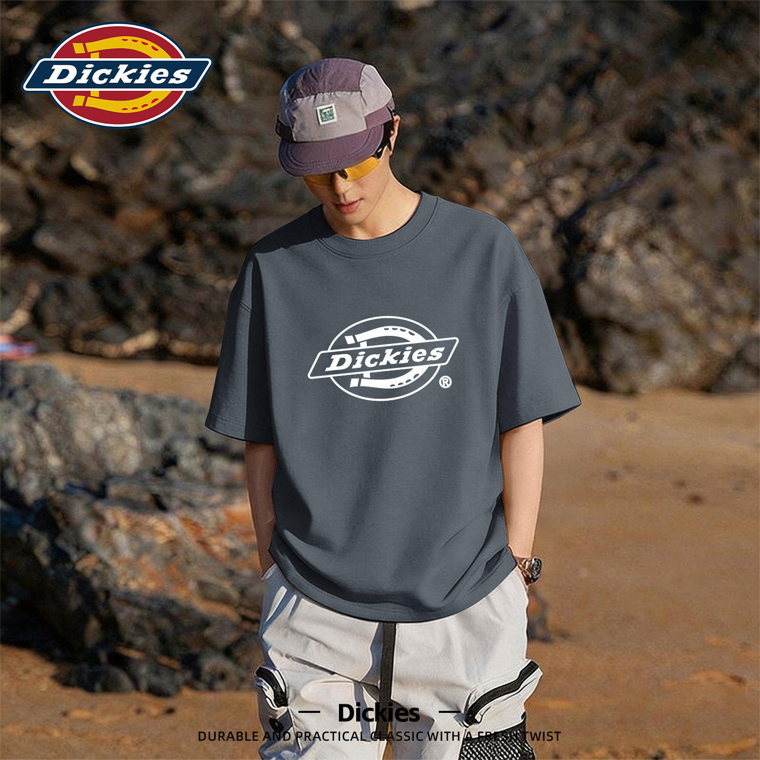 Dickies青少年短恤T恤男款夏季潮流宽松上衣学生夏装打底衫男半袖