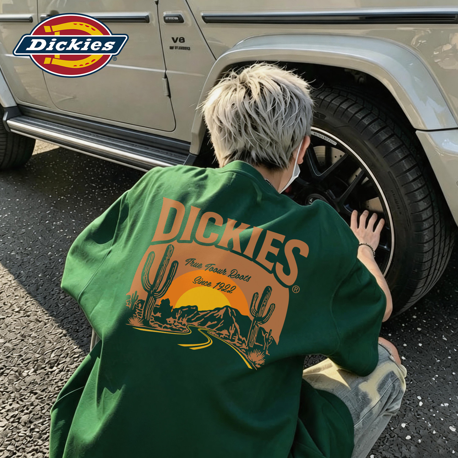 Dickies青少年纯棉短袖T恤男款夏季美式潮流印花宽松透气休闲上衣