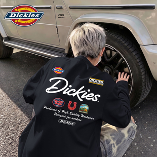 Dickies美式重磅纯棉长袖T恤男款2026初秋新款设计感宽松百搭上衣