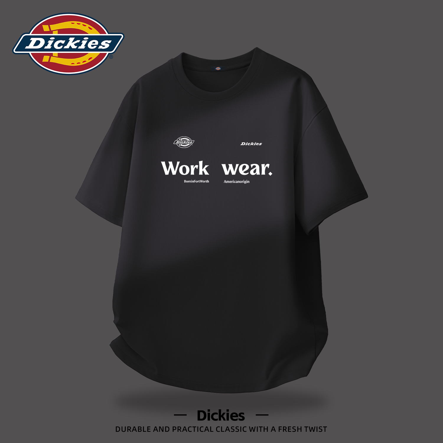 Dickies纯棉短袖T恤男士重磅
