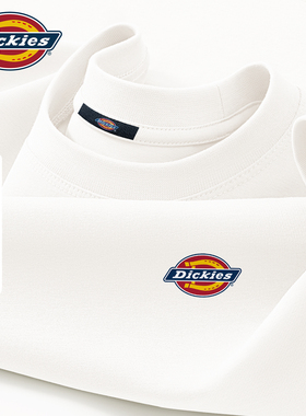 Dickies白色短袖T恤男2026新款夏季纯棉宽松圆领体恤男士半袖衣服