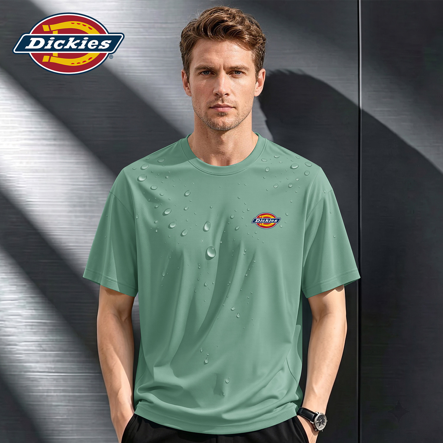 Dickies冰丝凉感短袖T恤男2026新款夏季宽松透气速干运动休闲上衣