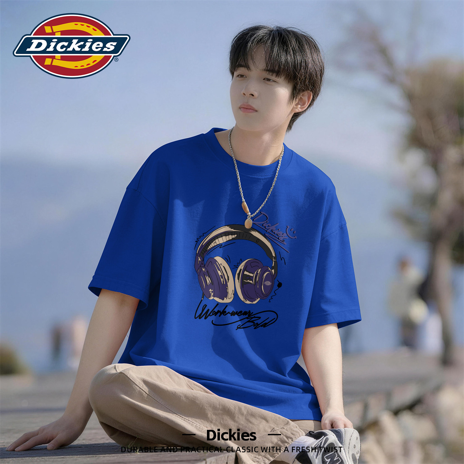 Dickies纯棉短袖T恤男2026新款夏季重磅上衣学生打底衫男士衣服潮