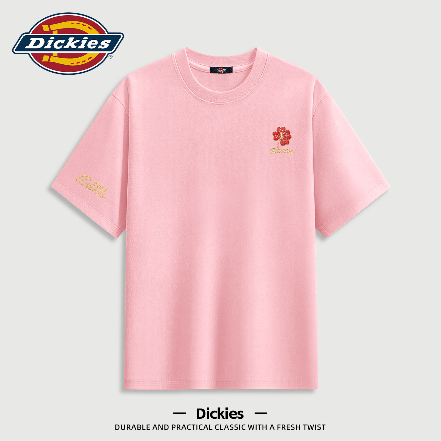 Dickies美式短袖t恤纯棉重磅男款夏季上衣时尚百搭青少年男士半袖