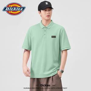 Dickies官方正品polo衫短袖男士高级感时尚半袖衣服爸爸装男上衣