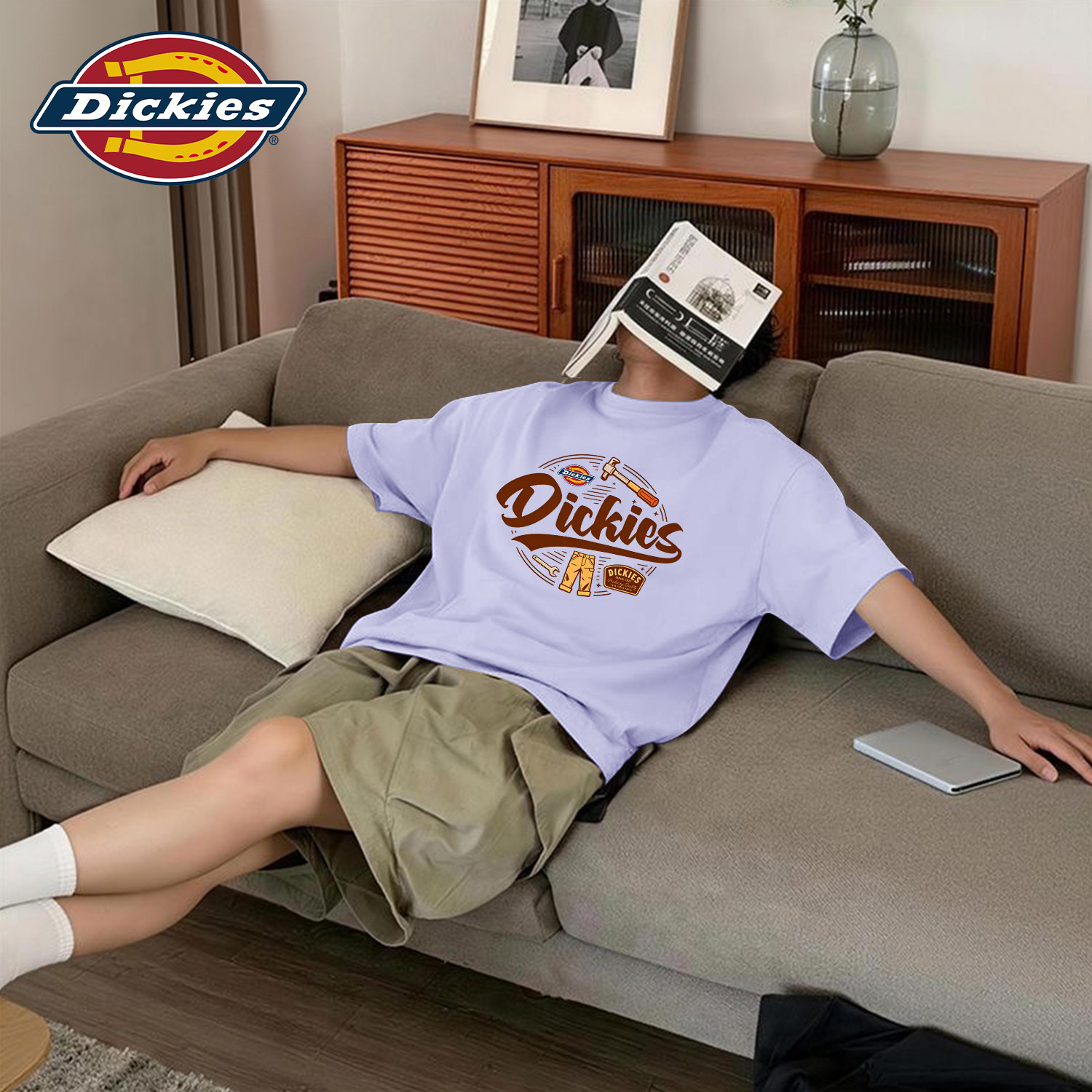 Dickies纯棉短袖T恤男款重磅宽松青少年男生夏装半袖衣服男士上衣