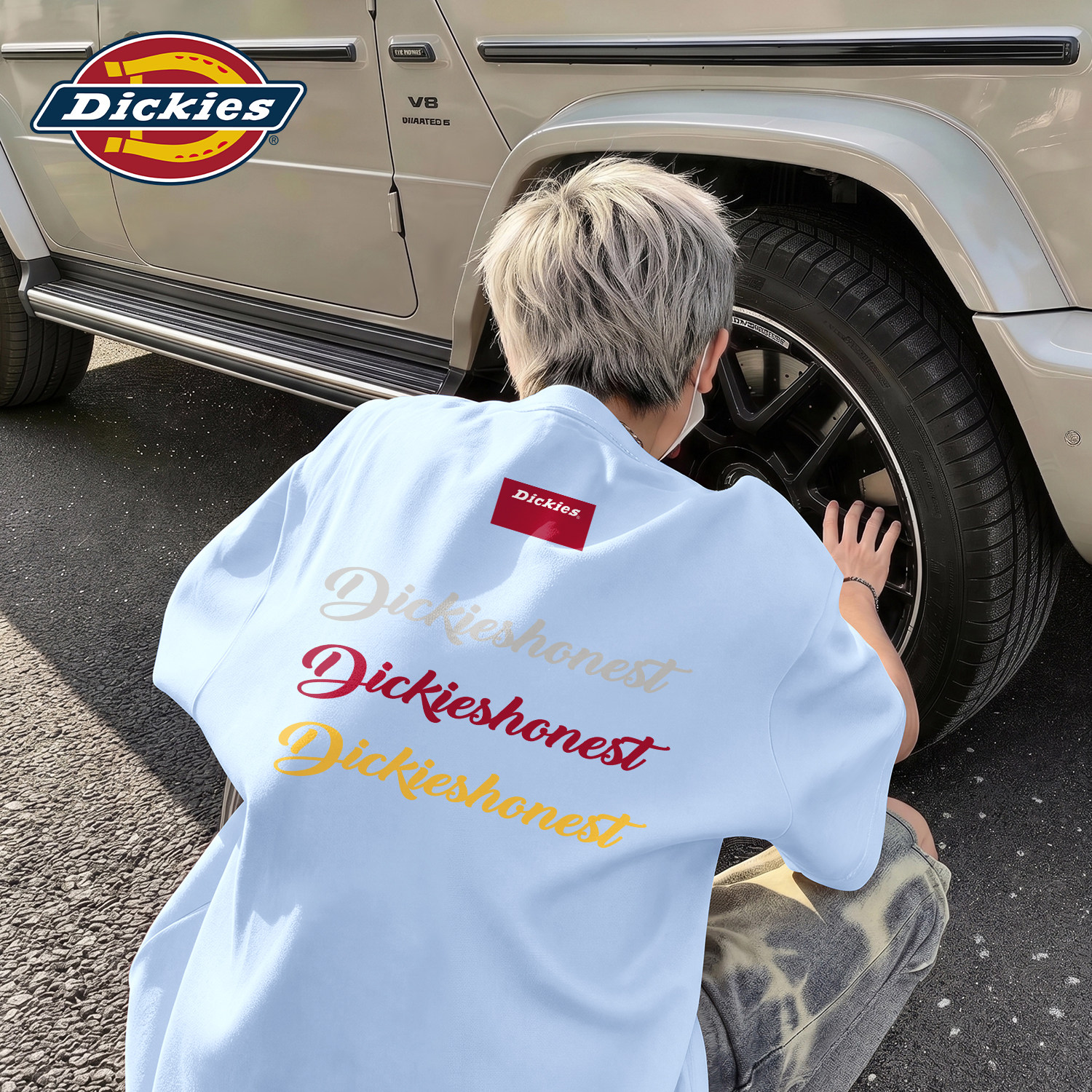 Dickies男士纯棉透气短袖宽松休闲上衣夏2026新款圆领潮流印花T恤