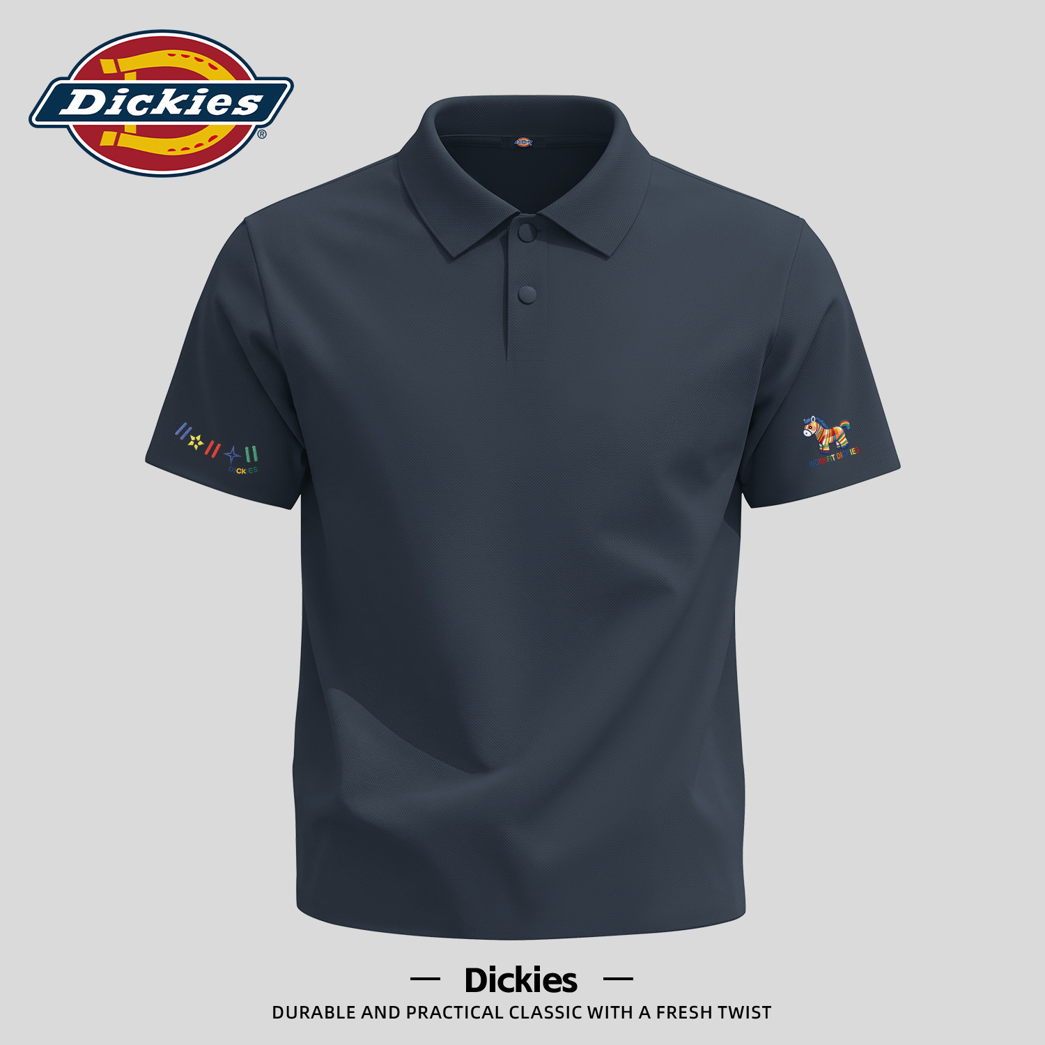 Dickies男款短袖POLO衫冰丝速干男士正肩上衣夏季休闲商务衣服男T