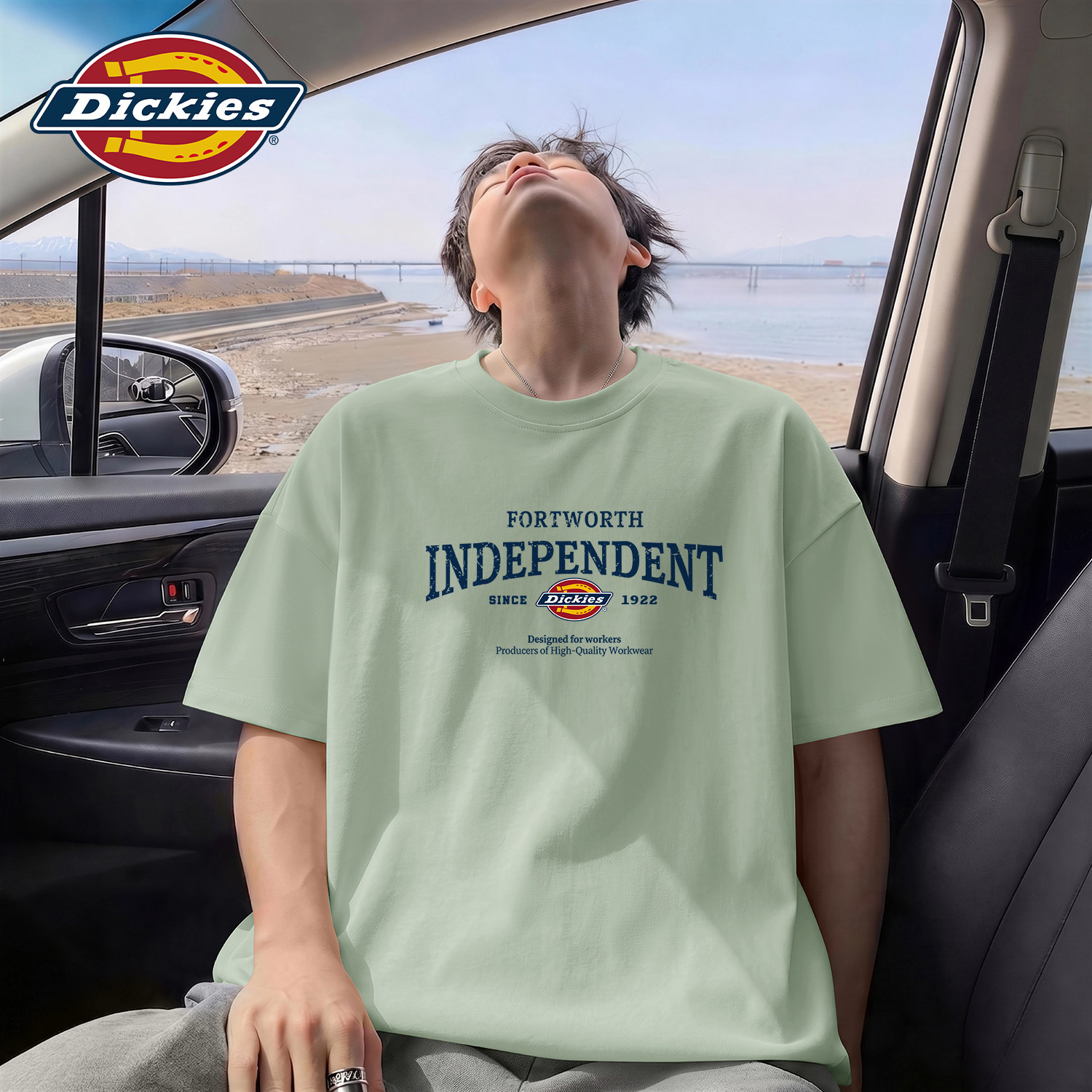 Dickies短袖T恤男青少年重磅宽松男生夏装半袖潮流时尚大码上衣男