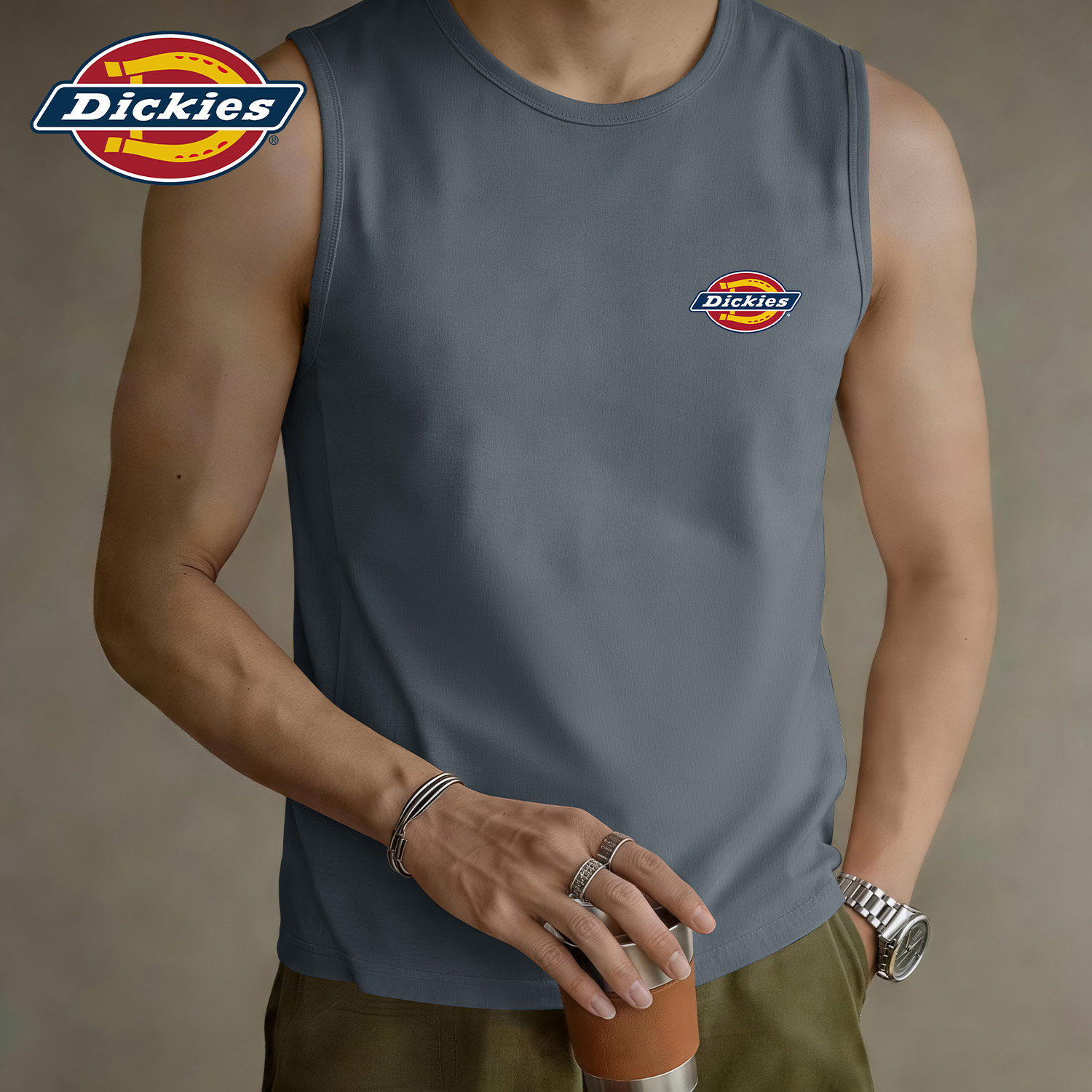 Dickies美式背心男款2026新款夏季套头纯棉衣服新款运动无袖上衣