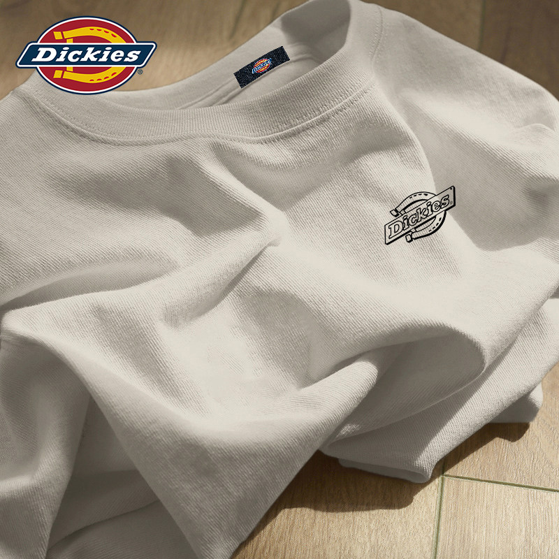 Dickies短袖T恤男士夏季新款LOGO印花宽松休闲上衣青少年五分袖男