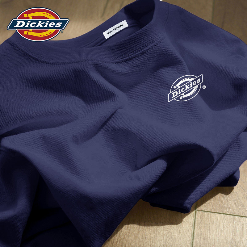 Dickies男士短袖T恤纯棉宽松透气2026新款夏潮流印花圆领打底上衣