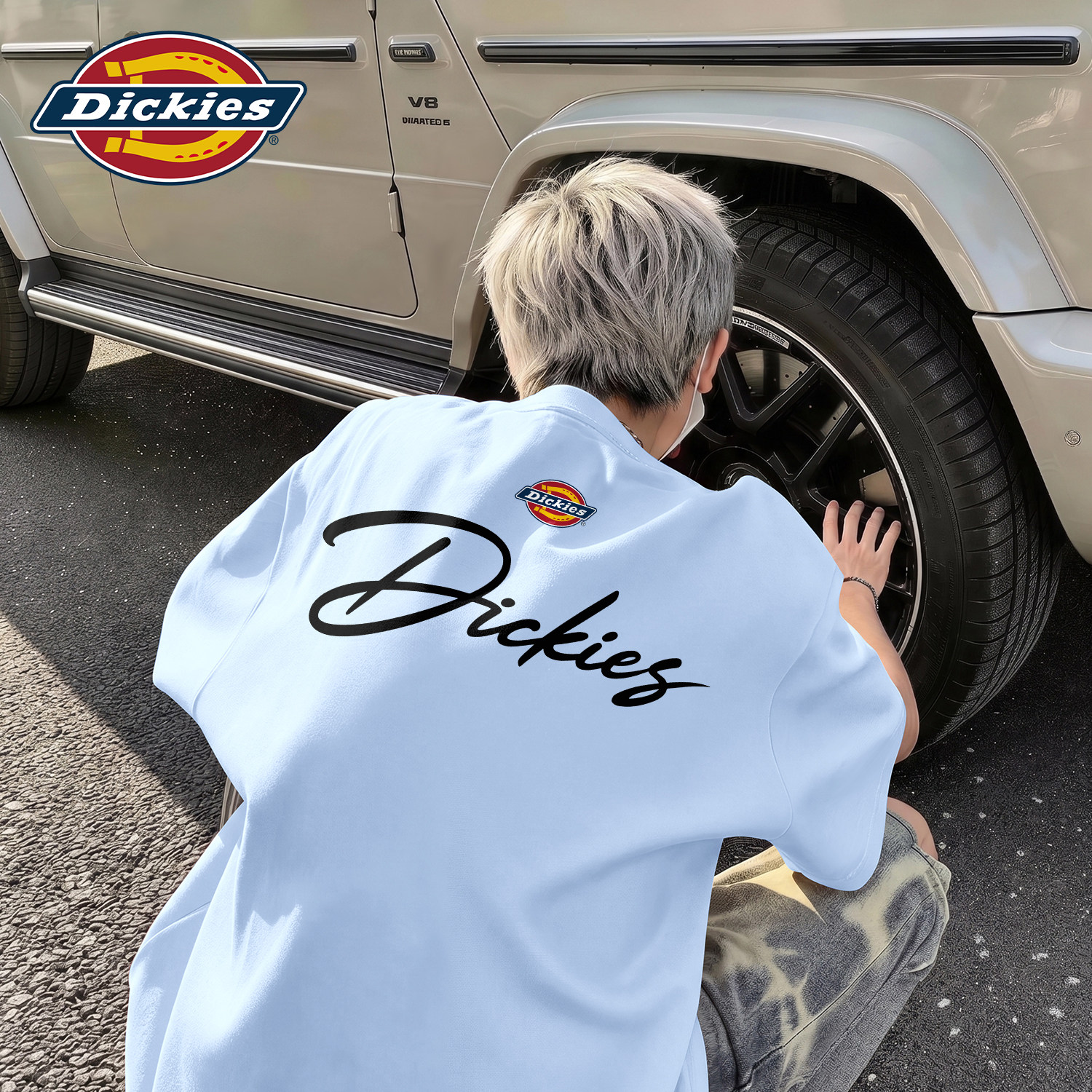Dickies纯棉印花短袖男款宽松透气T恤2026新款夏圆领休闲百搭上衣
