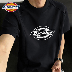 Dickies黑色短袖T恤男款青少年潮酷设计感夏季上衣2026新款夏装男