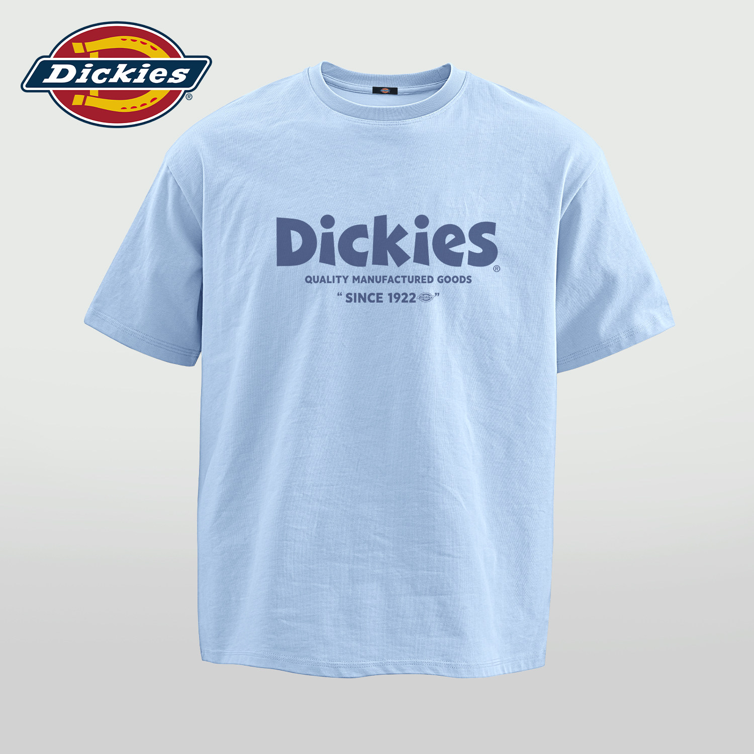 Dickies重磅纯棉短袖T恤男款宽松大码圆领上衣LOGO印花潮牌体恤男