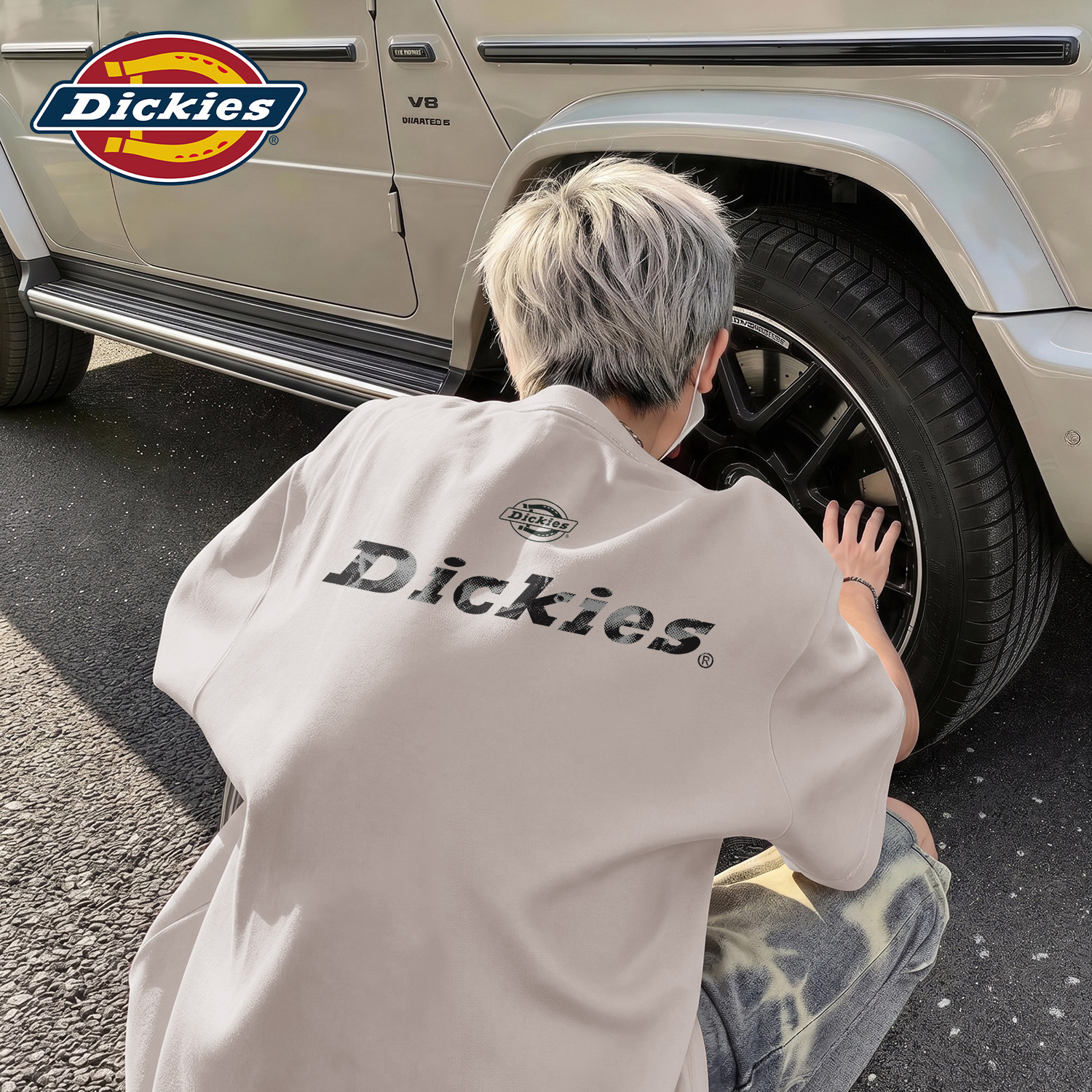 Dickies男士纯棉T恤纯棉高质量休闲短袖2026新款圆领印花打底上衣
