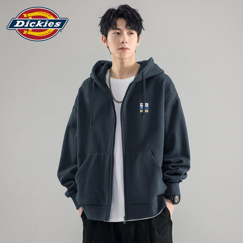 Dickies卫衣男款开衫2026秋季新款休闲百搭连帽上衣男美式外套潮