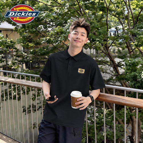 Dickies男士短袖POLO衫夏季冰感印花潮流T恤2026新款商务休闲上衣