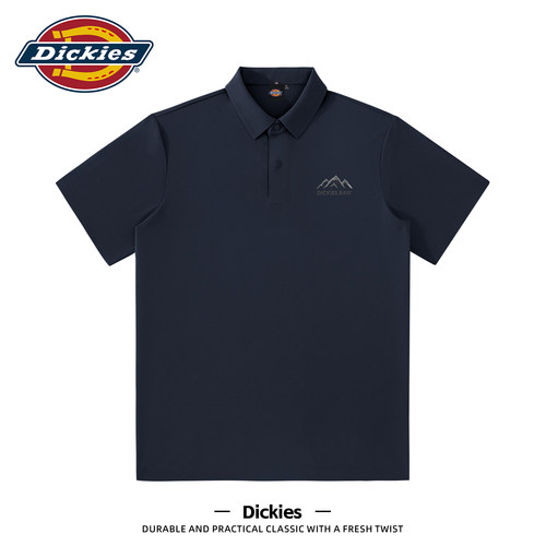 Dickies冰丝速干短袖POLO衫男款夏凉感透气潮流印花休闲百搭上衣