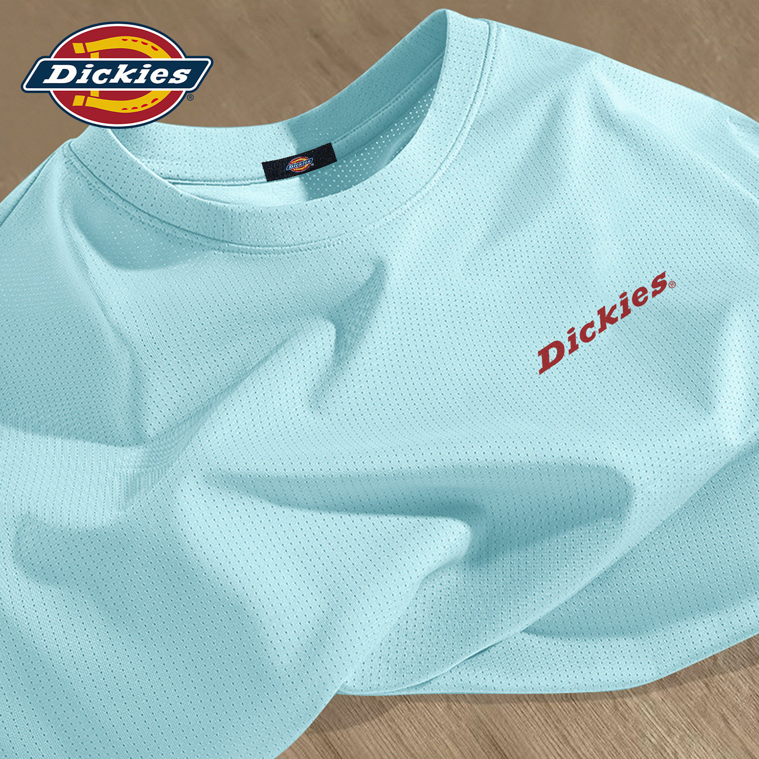 Dickies短袖T恤男款冰丝凉感男士上衣2026新款夏季网眼速干体恤男