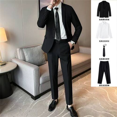 西装套装男生职业伴郎外套男士正装西服新郎韩版修身上衣礼服商务