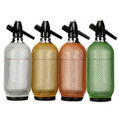 进口透明玻璃钢网1.5L苏打枪Soda 包邮 Siphon自制苏打水瓶气弹机