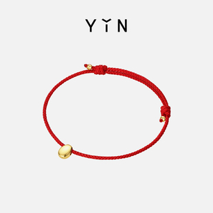 YIN隐「婴」系列生命种子18K金小金豆新生儿红手绳送宝宝百天礼物