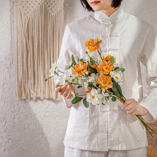 仿真花单枝车轮花轮风菊家居装饰菊花人造花艺术插花花卉手持假花