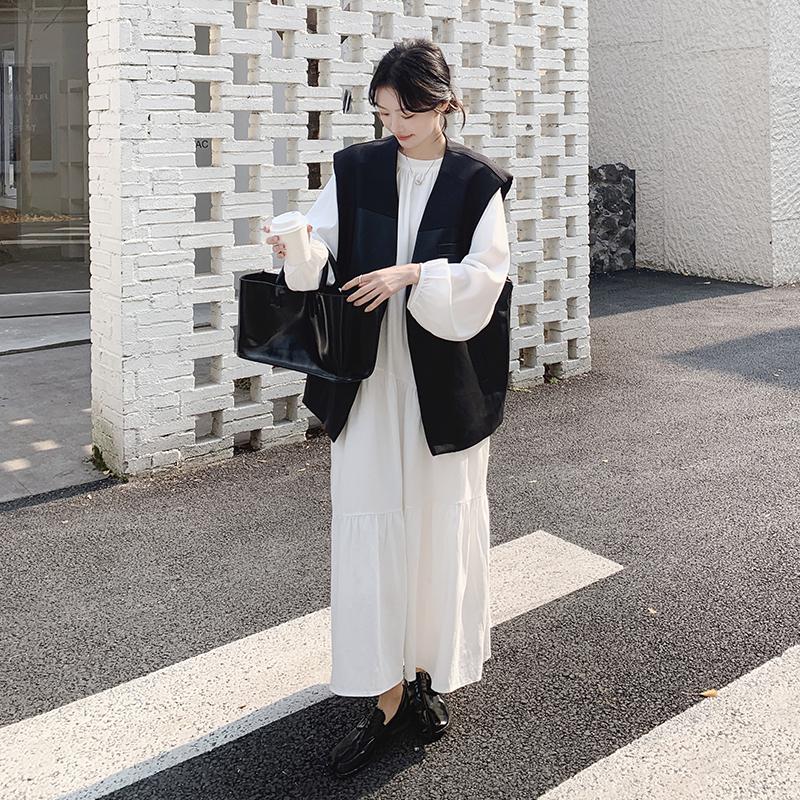 【现货】拼接马甲连衣裙1113-p165-k248，女装连衣裙，浙宝079