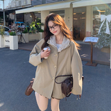 【大货已出】新款数据好卡其蕾丝韩系风衣5007-p155-k238,女装短外套,浙宝079, 【大货已出】新款数据好卡其蕾丝韩系风衣5007-p155-k238,女装短外套,浙宝079,