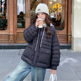 【新款】针织连帽大口袋排骨羽绒服0993-p249-k448，女装羽绒服，浙宝079