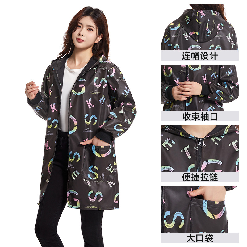 罩衣大人女防水工作服秋冬加绒厨
