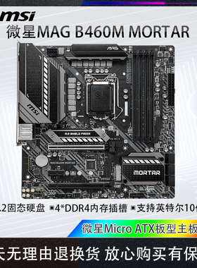 库存工包微星B460M MORTAR电脑主板1200针英特尔10代CPU双M.2接口