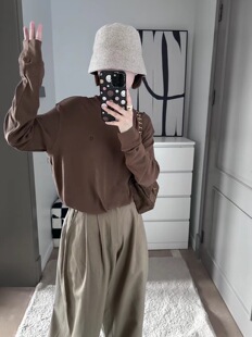 休闲高领打底衫 显瘦长袖 秋季 韩版 T恤上衣女3761 新款 SELF复古时尚