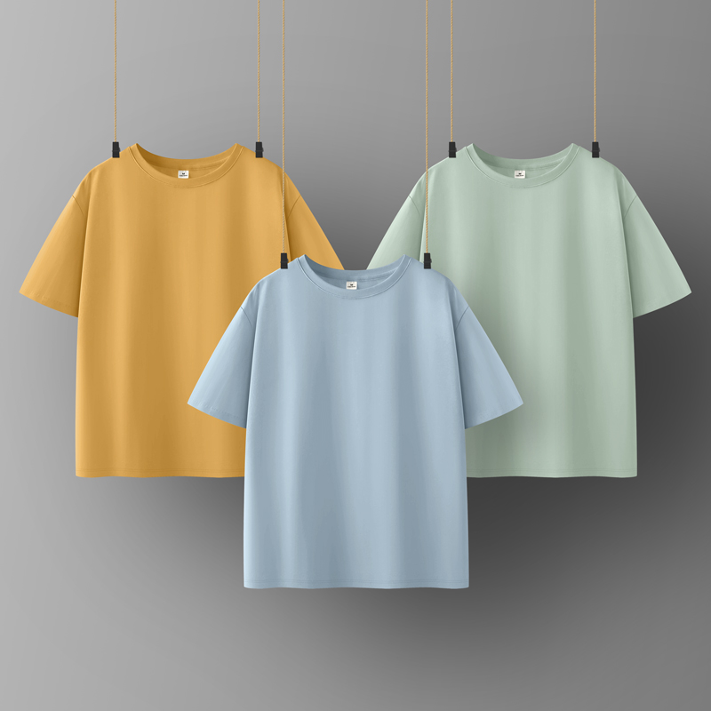 纯色百搭宽松休闲t恤女