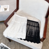 新款 百搭卫衣打底旗袍叠穿内搭遮屁帘下摆短裙半身裙 秋冬蕾丝大码