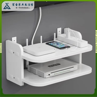 置物架HOT路由器甩卖壁挂式机顶盒收纳盒NEW打孔wifi上客卧室电视
