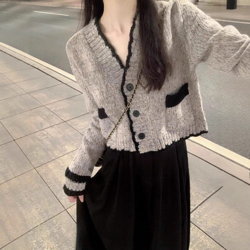 开浅套装春秋季女韩系御姐毛衣穿搭配一整套高级感连衣裙子两件套
