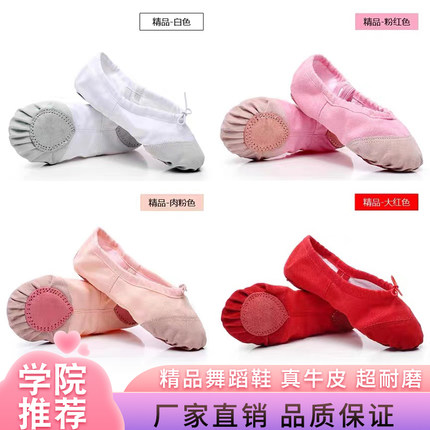 儿童舞蹈鞋女童软底练功鞋帆布猫爪鞋成人专业芭蕾舞鞋肉色跳舞鞋