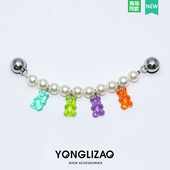 Crocs鞋 上配件智必星装 花洞洞鞋 卡骆驰鞋 饰珍珠小熊链条 配饰 新款