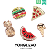 Crocs配饰洞洞鞋 饰品金属美食鞋 花 上装 扣趣味百搭配件 鞋 2025新款