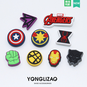 花配饰Crocs鞋 饰卡通鞋 花 上装 饰英雄复仇联盟 卡骆驰配件鞋 洞洞鞋