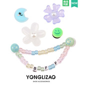 配饰鞋 装 花配件鞋 适配Crocs鞋 饰 扣DIY立体透明花朵链条 洞洞鞋