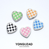 上装 新款 花扣卡骆驰鞋 鞋 饰智必星配件DIY金属爱心 crocs配饰洞洞鞋