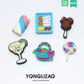 Crocs鞋 上装 花洞洞鞋 卡骆驰鞋 饰可爱配件卡通美食寿司 配饰 新款