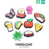 鞋 新款 花 花配饰洞洞鞋 饰卡通扣配件卡洛驰智必星可口美食 Crocs鞋