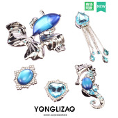 配饰鞋 饰立体DIY鞋 花 装 扣质感月光石海洋 适配Crocs鞋 洞洞鞋