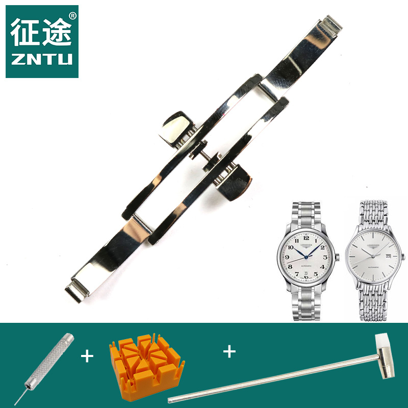 适配浪琴钢带蝴蝶扣表扣名匠L2律雅L4嘉兰军旗卡扣手表配件钢链扣