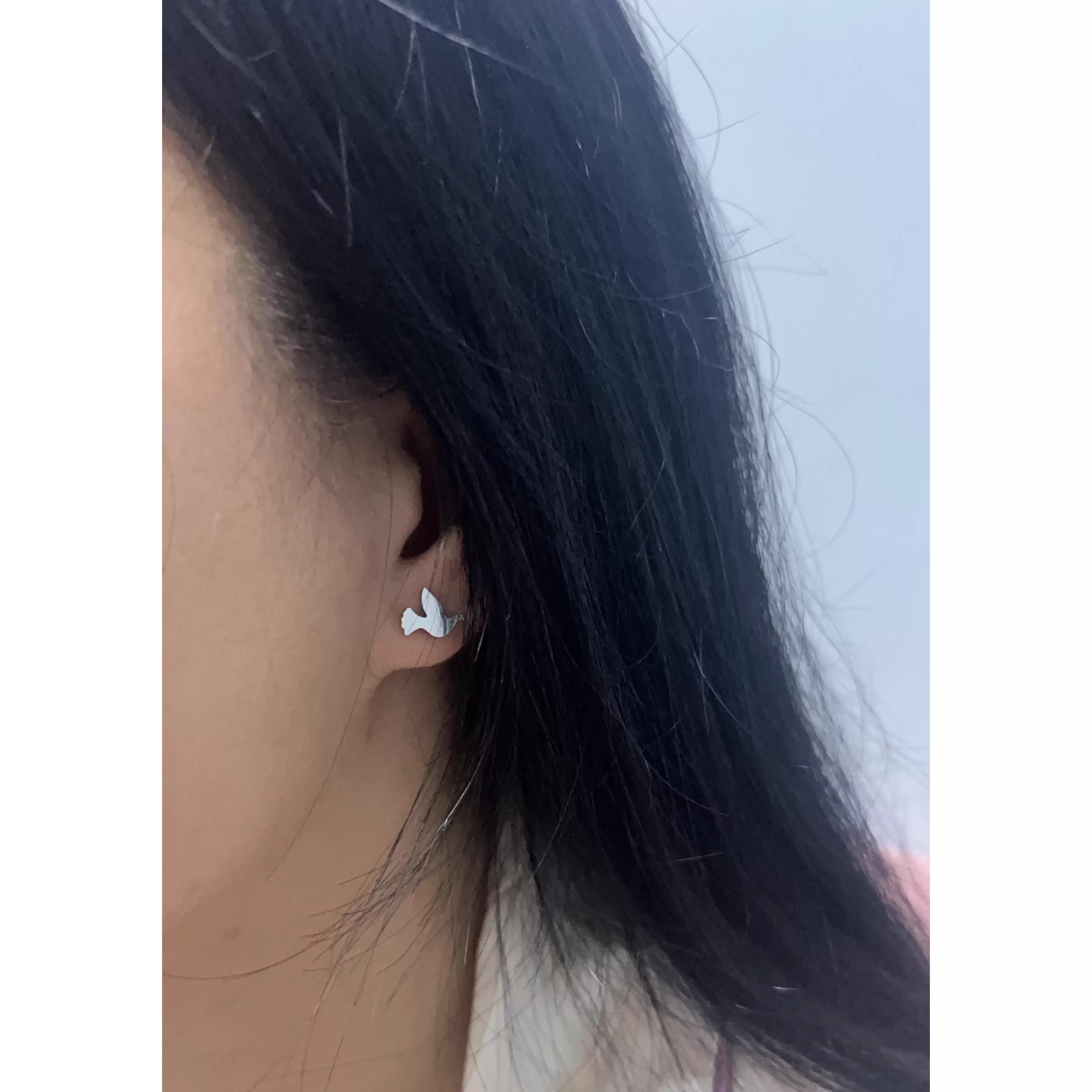 新款简约气质小耳钉耳骨钉透明女